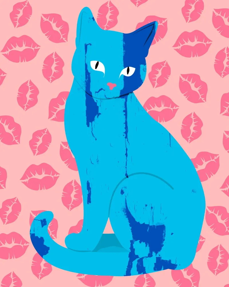 Amore Meow-ment pellicola backlit da Kintsugi99