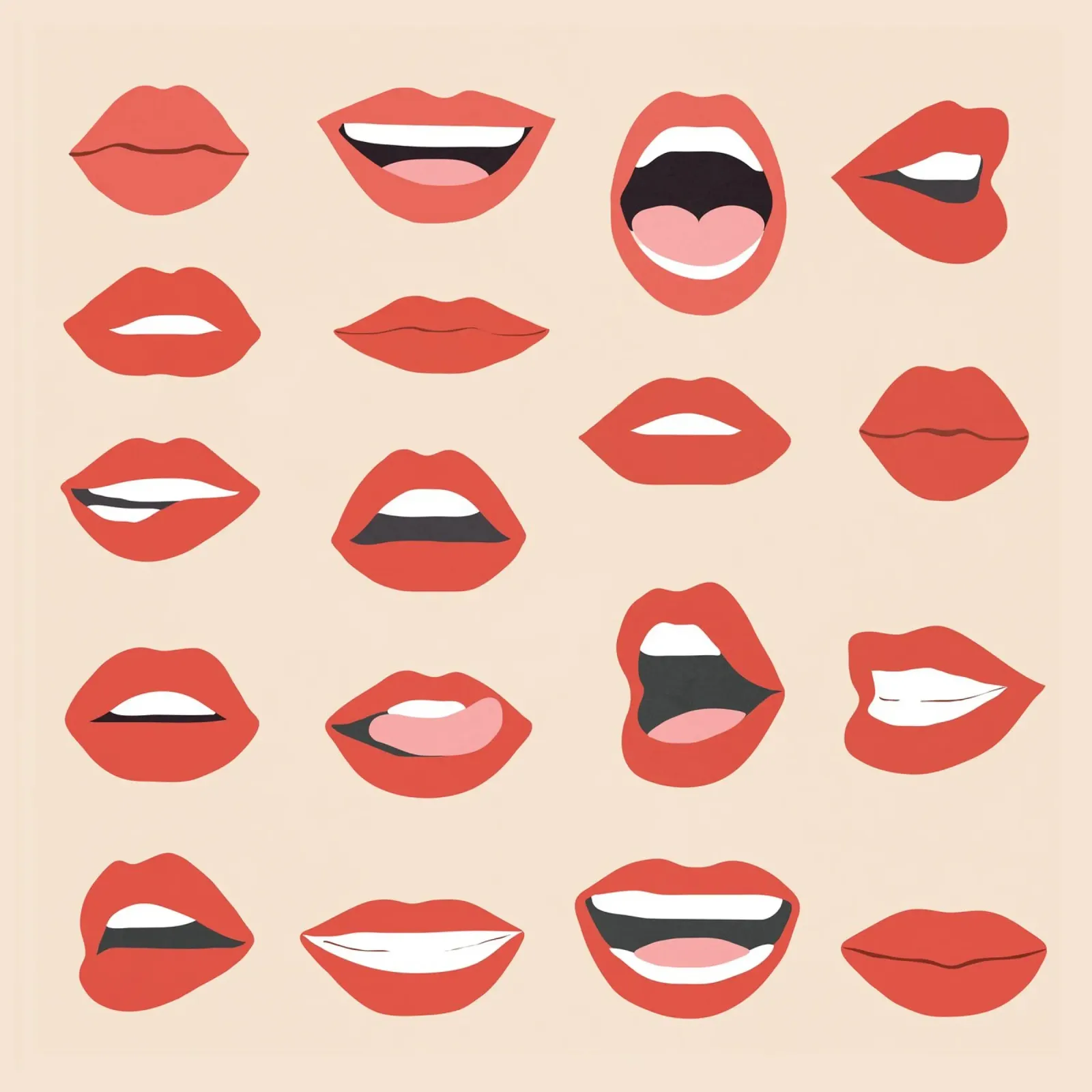 Lips III canvas by Nadjaa