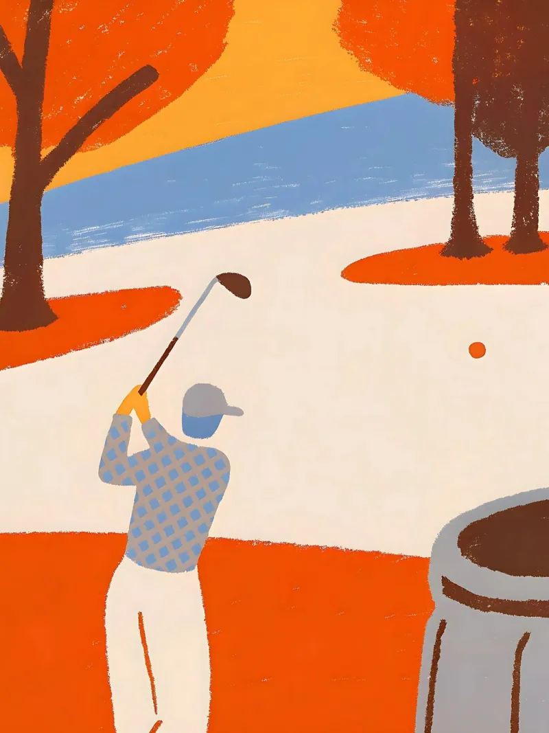 Giocare a golf poster con telaio in plastica da PERSONAL TOUCH