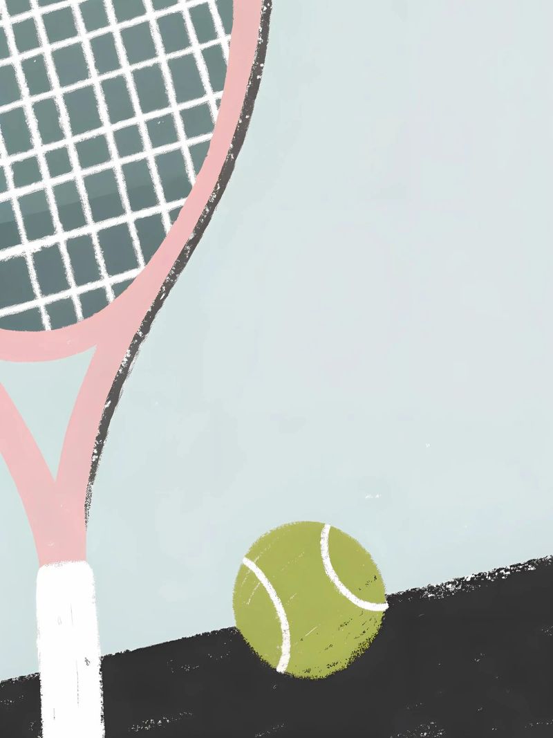 Playing Tennis poster by PERSONAL TOUCH