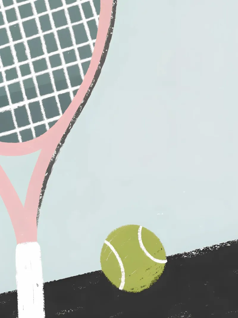 Playing Tennis poster by PERSONAL TOUCH