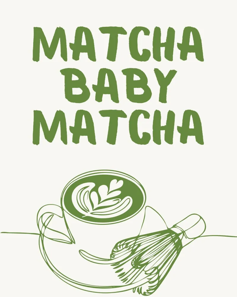 Match baby Matcha Acryl-Glas von chellylovesdesign