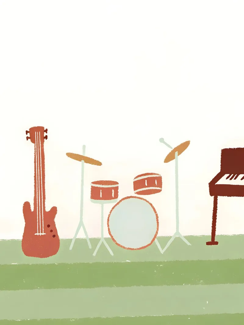 Strumento musicale poster con telaio in legno da PERSONAL TOUCH