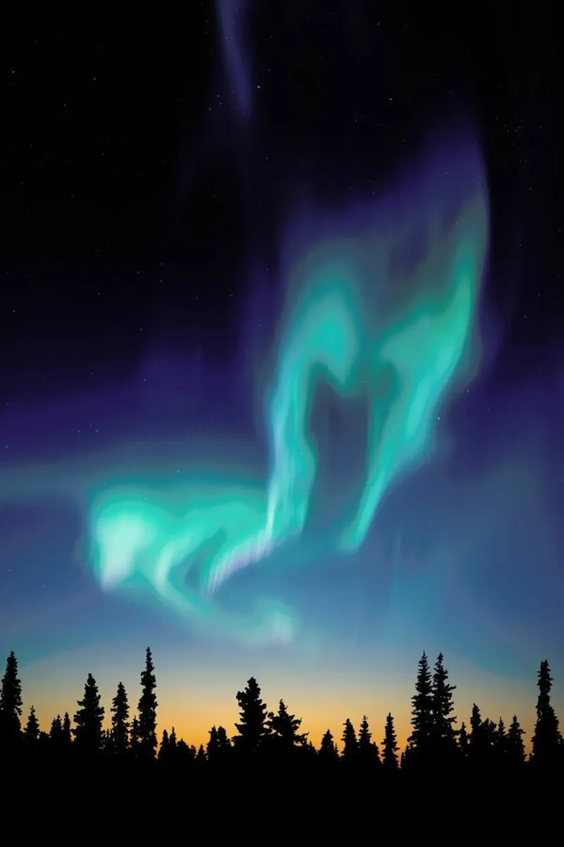 Dancing Aurora Borealis alluminio dibond da EyeEm Mobile GmbH