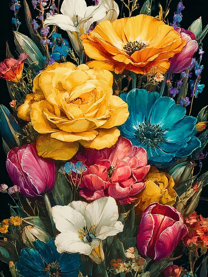 Garden full of flowers B Acryl-Glas von Mateo