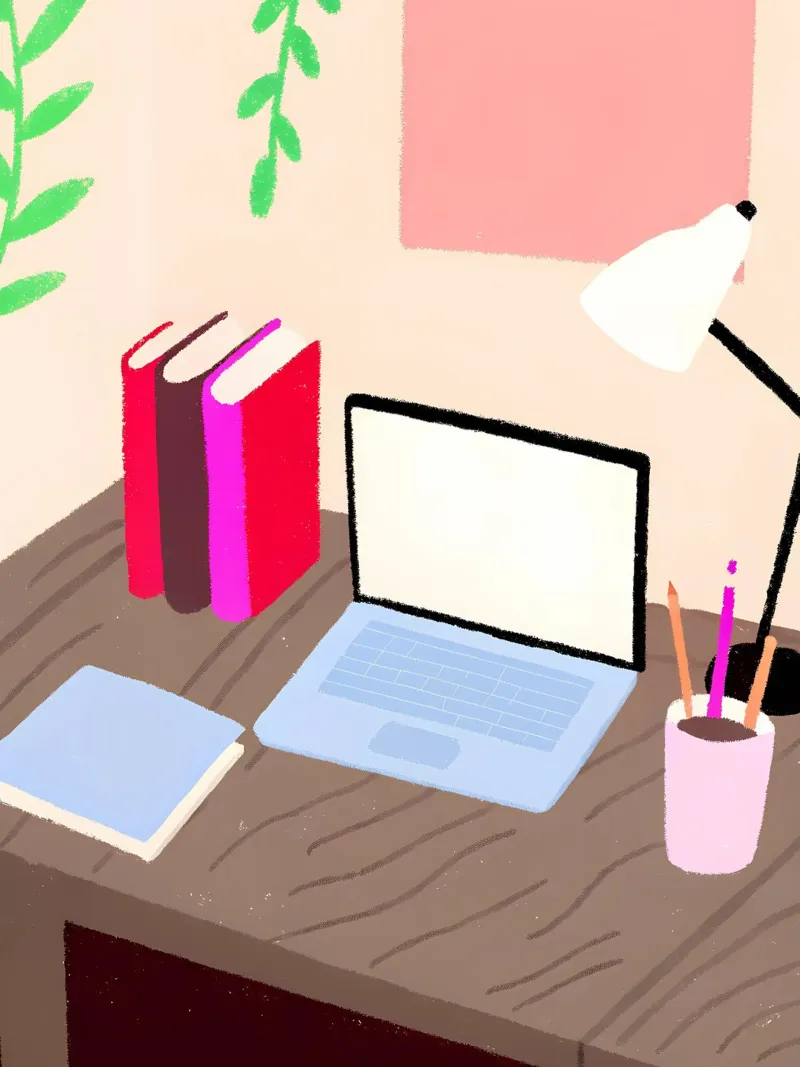 Laptop e libri poster con telaio in plastica da PERSONAL TOUCH