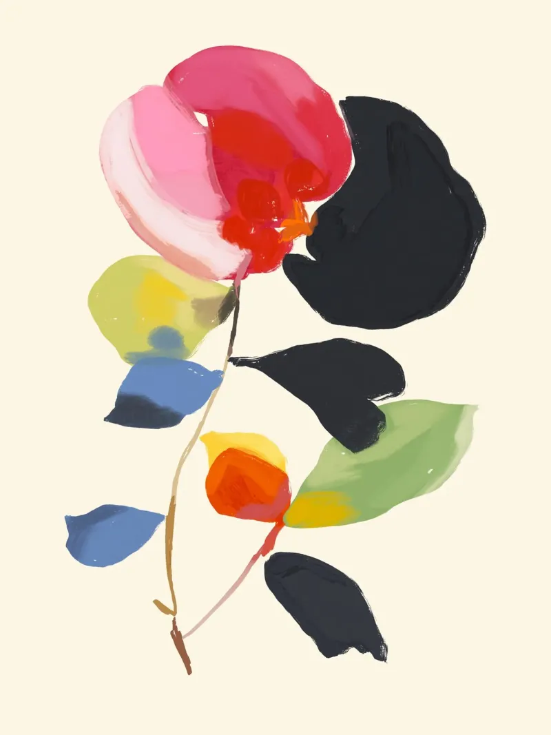 Minimal astratto fiore colorato pellicola backlit da ThingDesign
