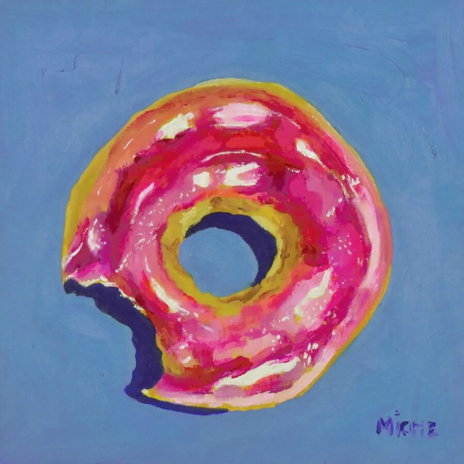 Donut with Bite carta hahnemühle da Miche Watkins