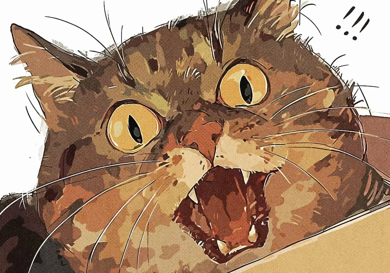 Gatto scioccato pellicola backlit da James Isaac Jackson