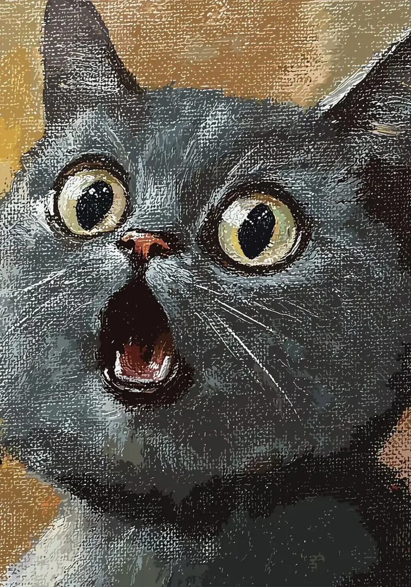 Gatto d'espressione pellicola backlit da James Isaac Jackson