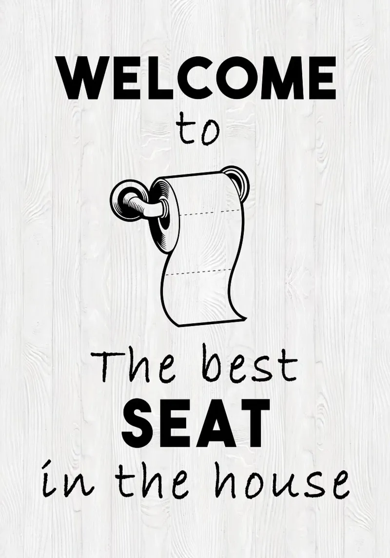 wc wc-papier tekst humor poster van James Isaac Jackson