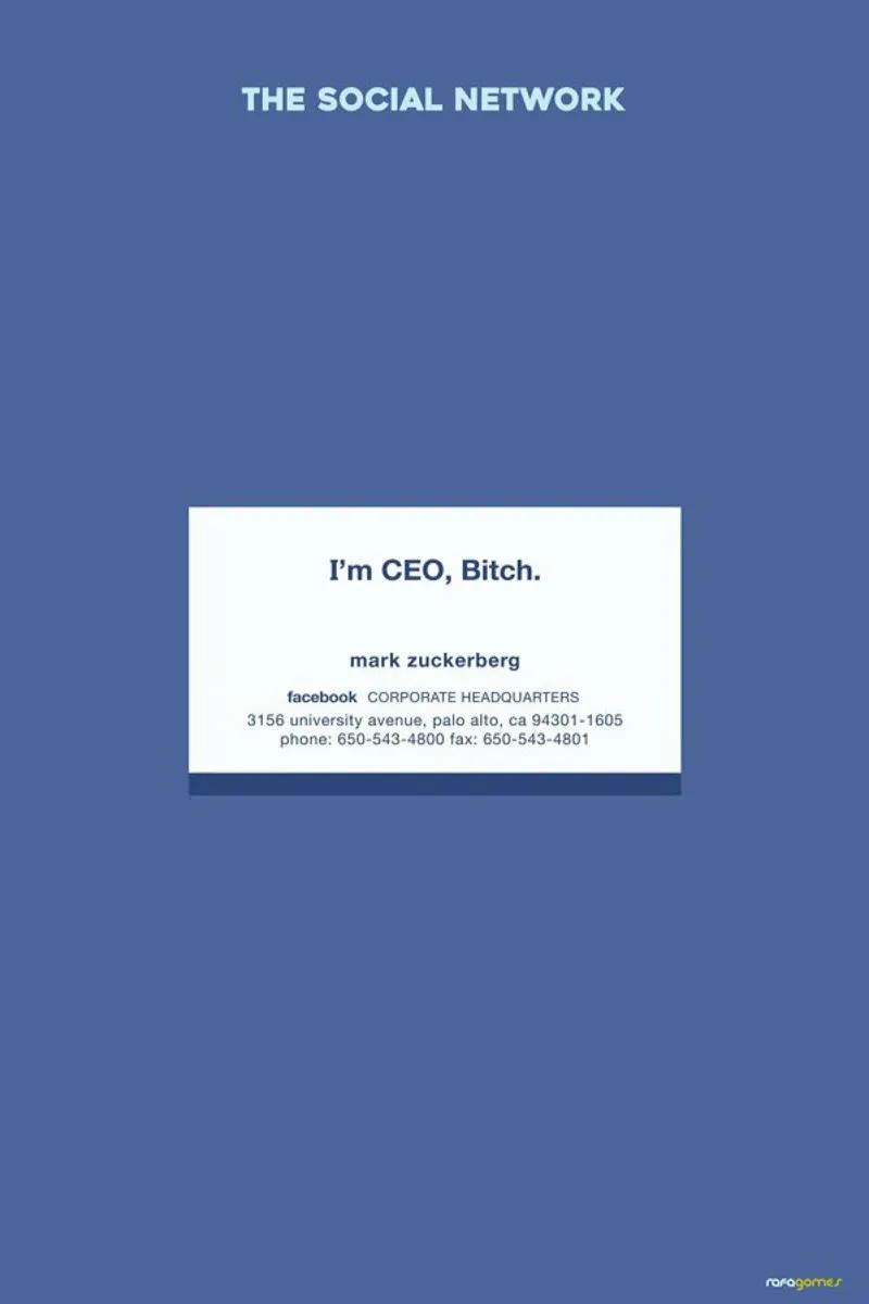 The Social Network poster con telaio in alluminio da Rafa Gomes