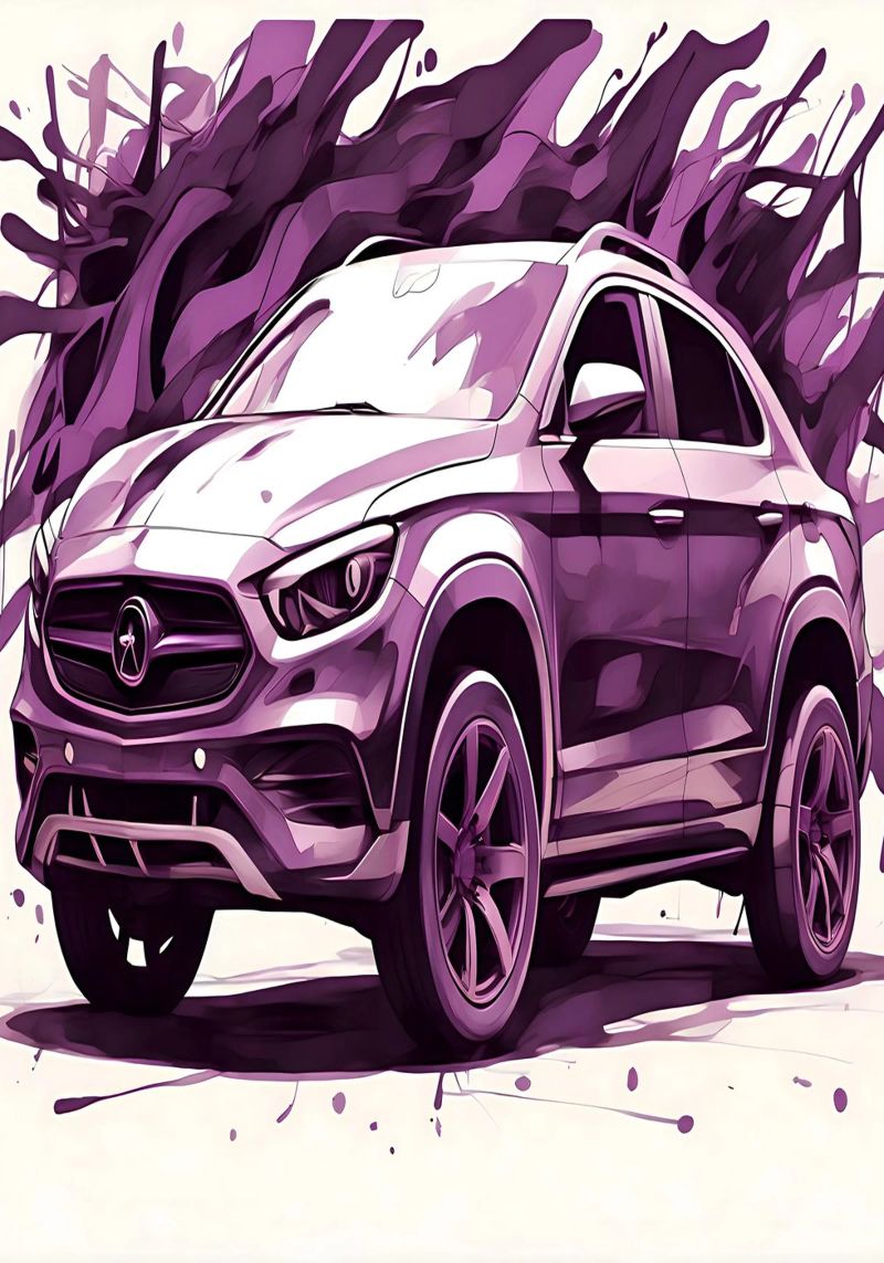 Mercedes Benz Abstract Super Car Automotive Wall Decor poster de Cold Wild