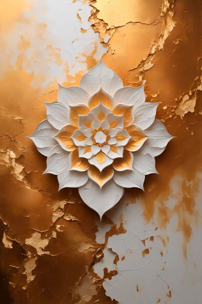 Flower Gold Aesthetic poster by ART IN LIFE
