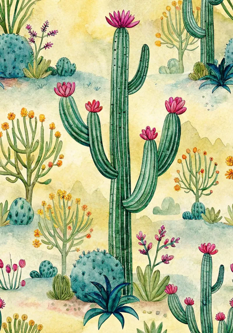 cactus tree art canvas by the gondols