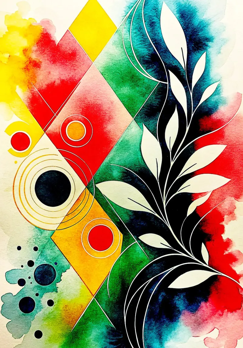 leaf circle abstract art hahnemühle by the gondols