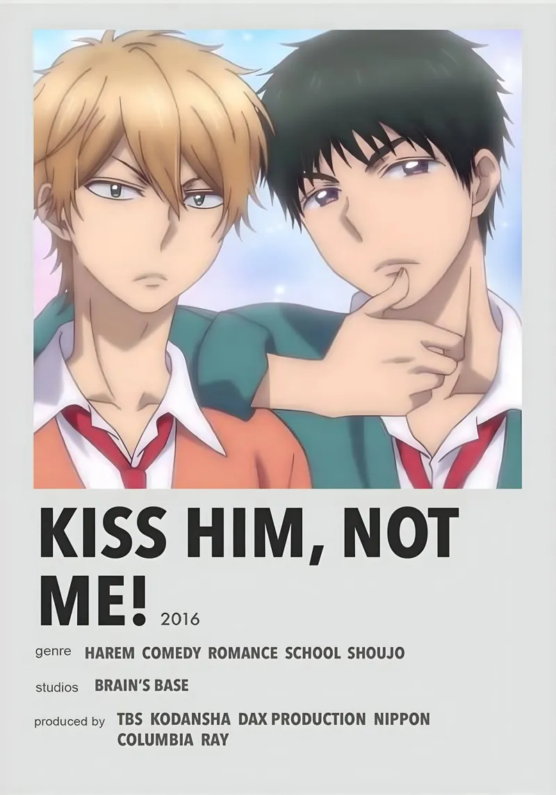 KISS HIM, NOT ME!  2016 poster con telaio in legno da Totoya