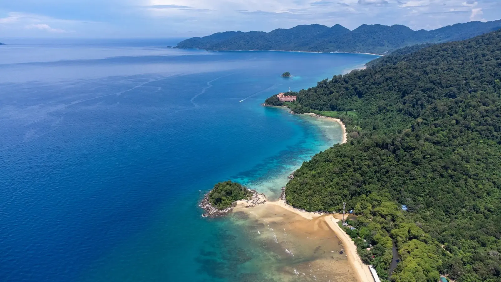 Vue aérienne de l'île de Tioman en Malaisie, Asie hahnemühle de anderm