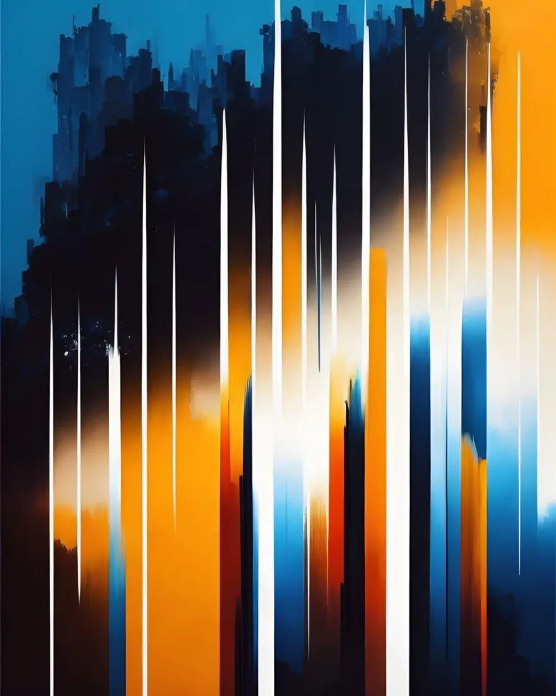 Abstrakt Bunte Streifen canvas by kosinsart.gallery