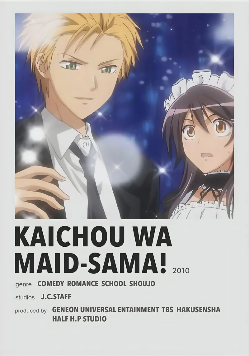 KAICHOU WA MAID-SAMA!  2010 poster con telaio in alluminio da Totoya