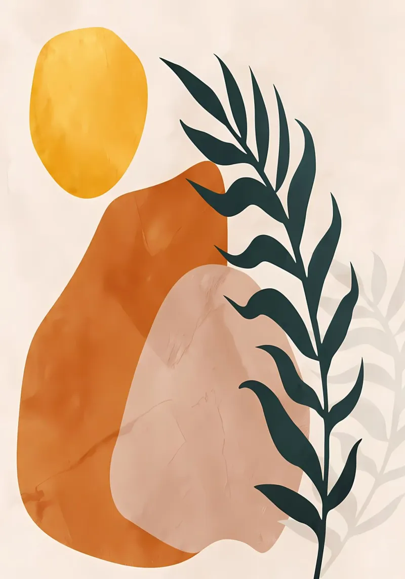 Blatt Laub Kreis orange gelb Schatten Acryl-Glas von Janine P McGuire