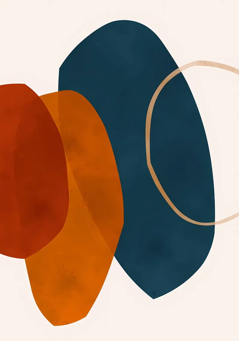 formes géométriques se chevauchant composition abstraite couleur cont hahnemühle de Janine P McGuire