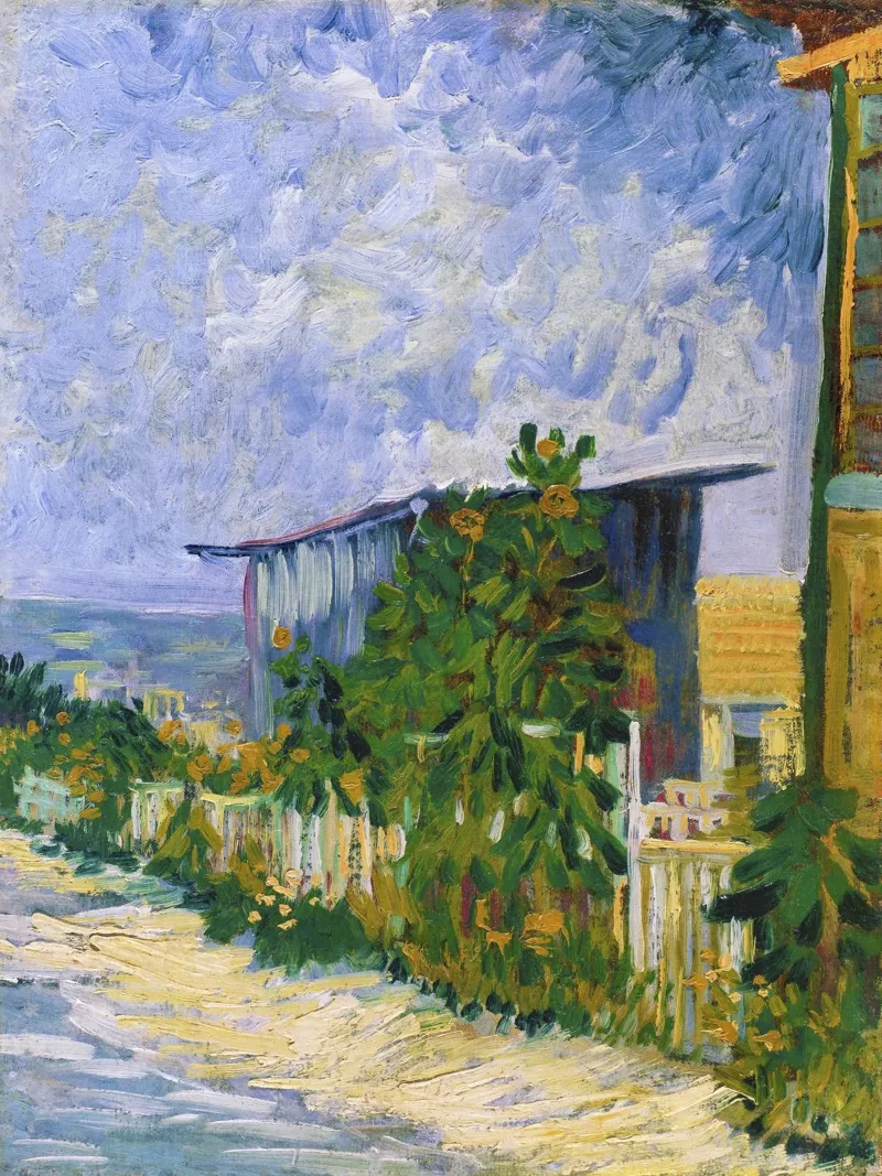 Il rifugio di Vincent van Gogh a Montmartre (1887) poster con telaio in alluminio da Van Gogh Prints