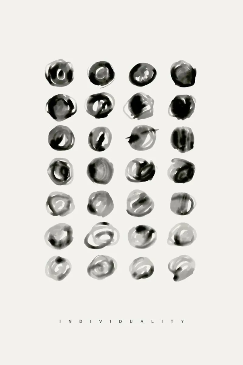 Individuality 21 poster with plastic frame by Graphite