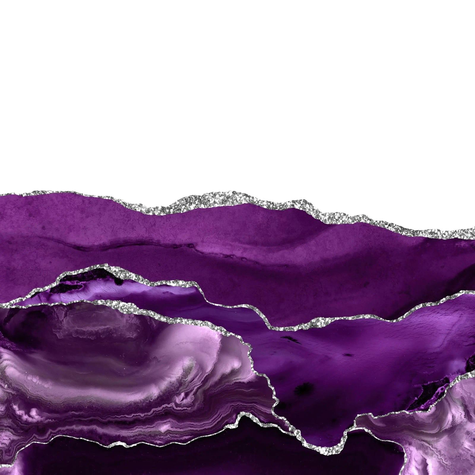 Agata viola e argento Texture 07 alluminio dibond da Gemstone Textures