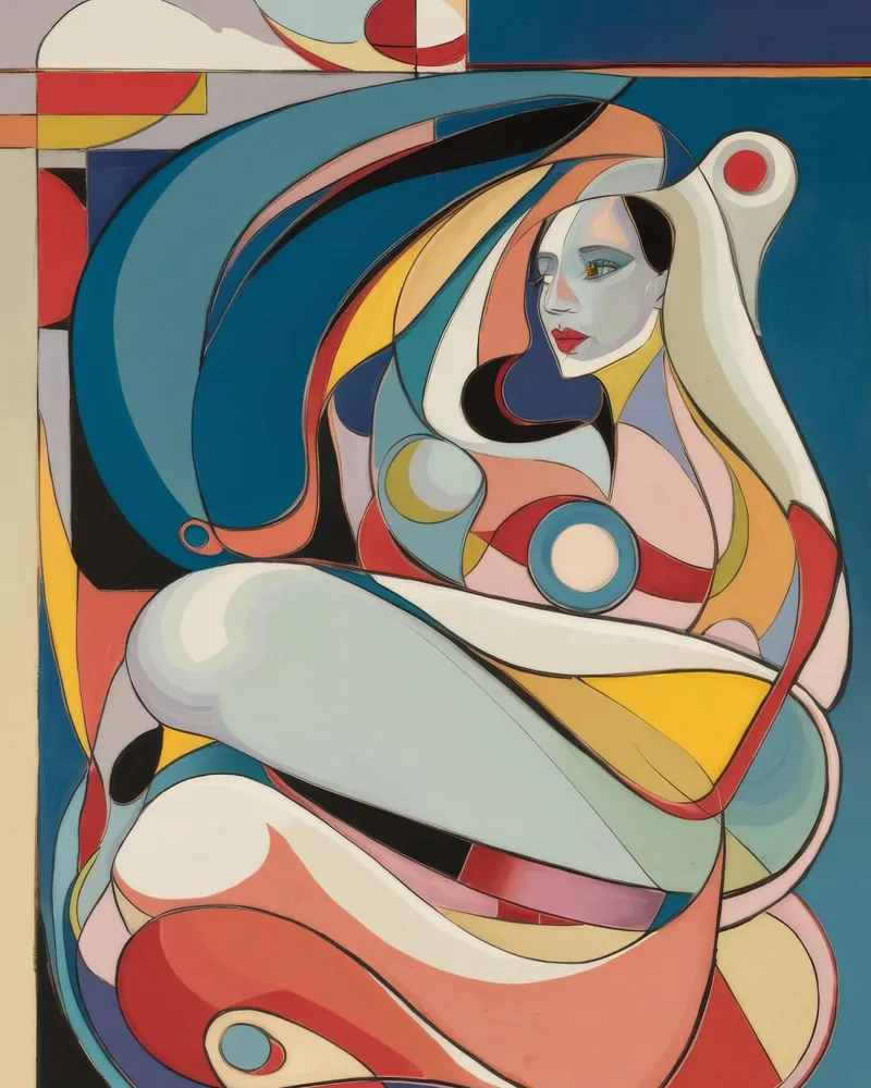 Abstract Symphony of Colors canvas by Crimson Whisper