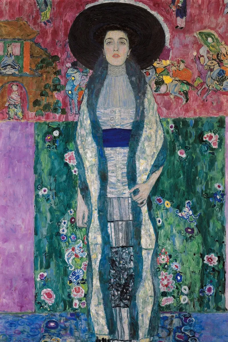 Gustav Klimt - Ritratto di Adele Bloch-Bauer poster con telaio in legno da Second Canvas