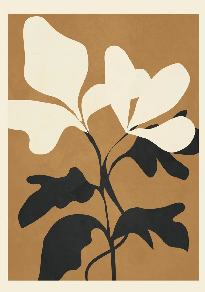Abstract Modern Flowers 1 pellicola backlit da Flow Line