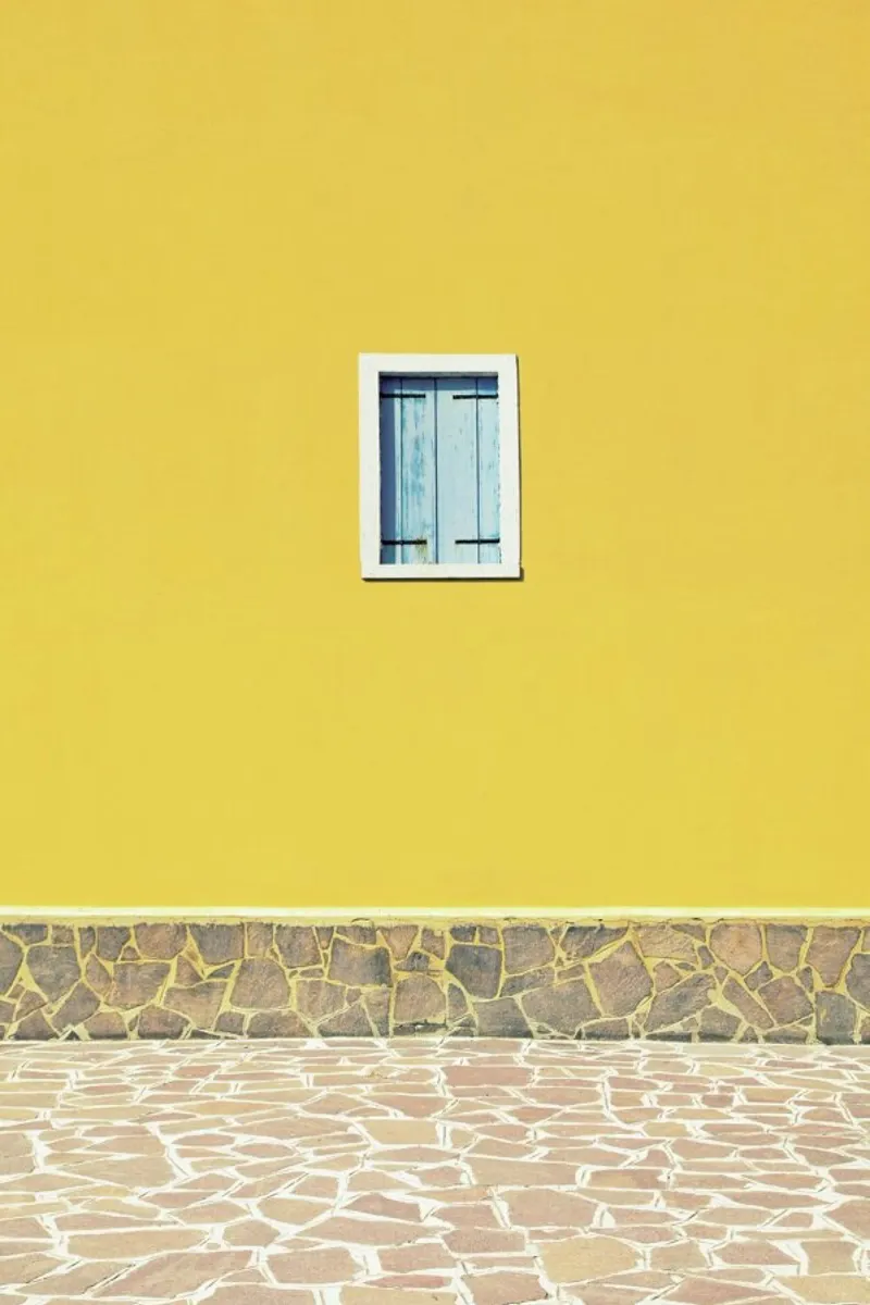 Yellow poster con telaio in alluminio da Rupert Höller