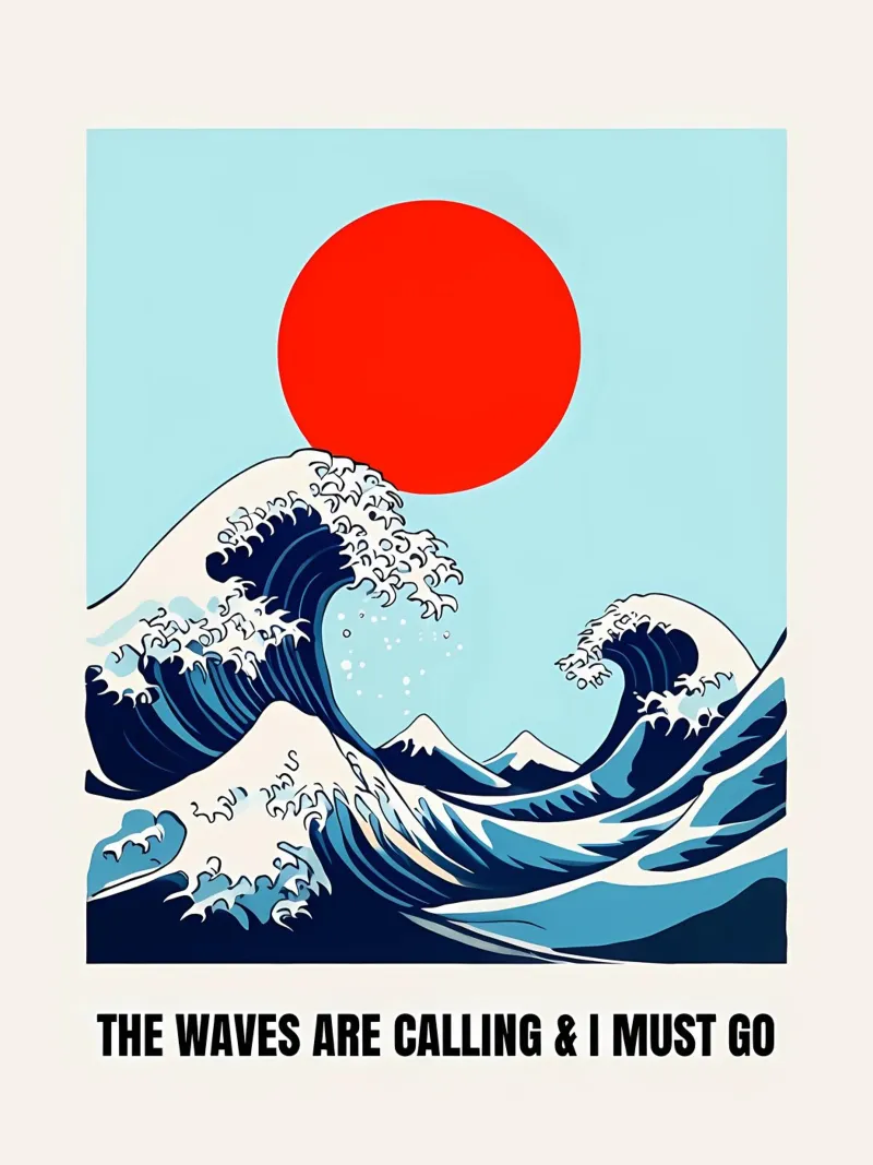 The Calling Wave canvas by inspirational quote