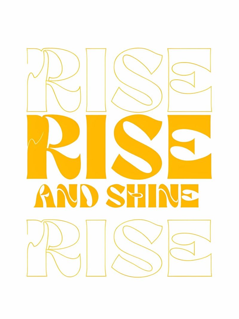 Rise and Shine Retro poster by inspirational quote