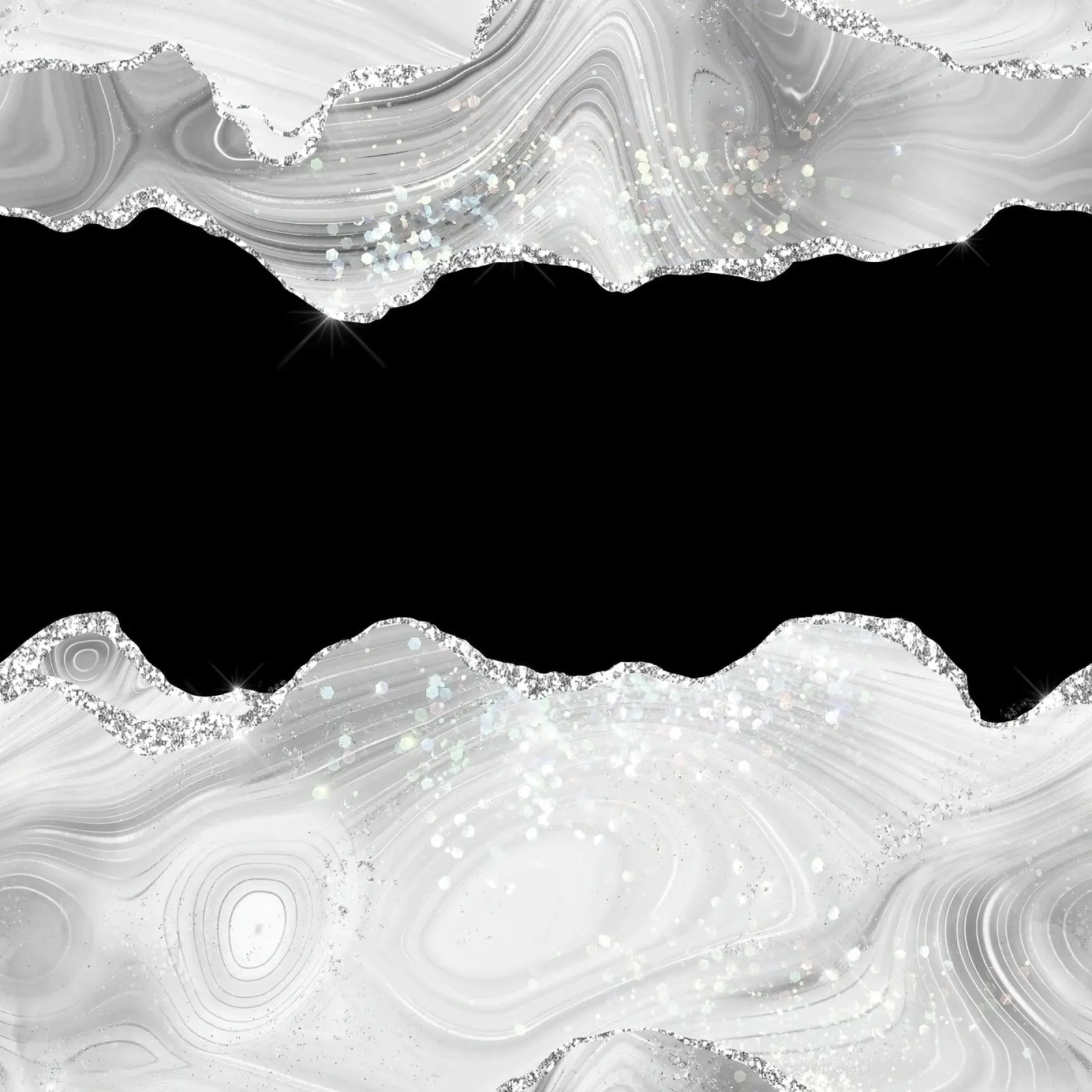 Texture Agata Glitterata Bianca e Argento 01 poster da Gemstone Textures