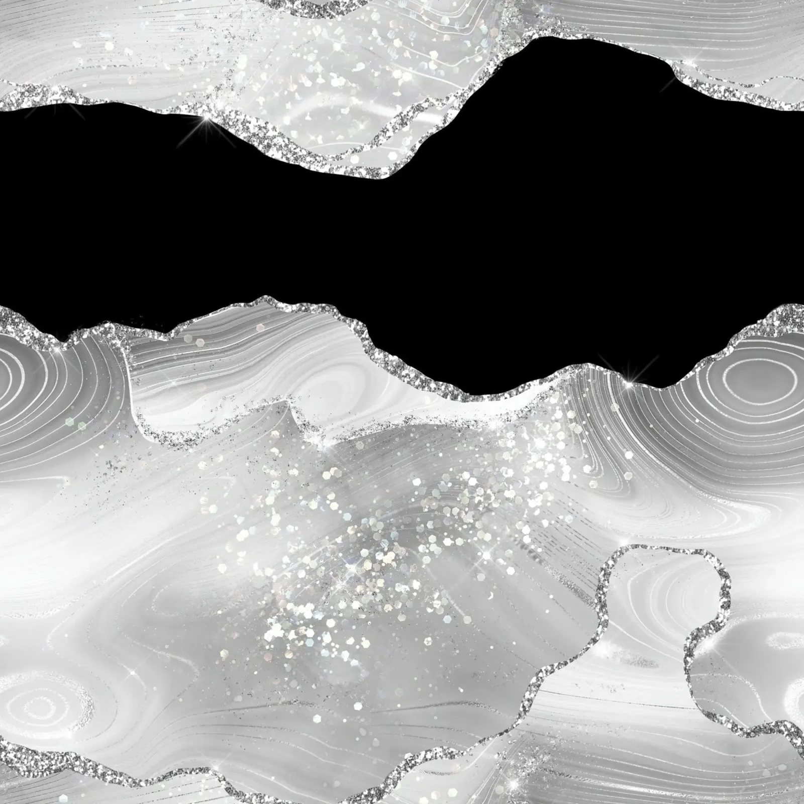 Agata glitterata bianca e argento Texture 02 plexiglass da Gemstone Textures