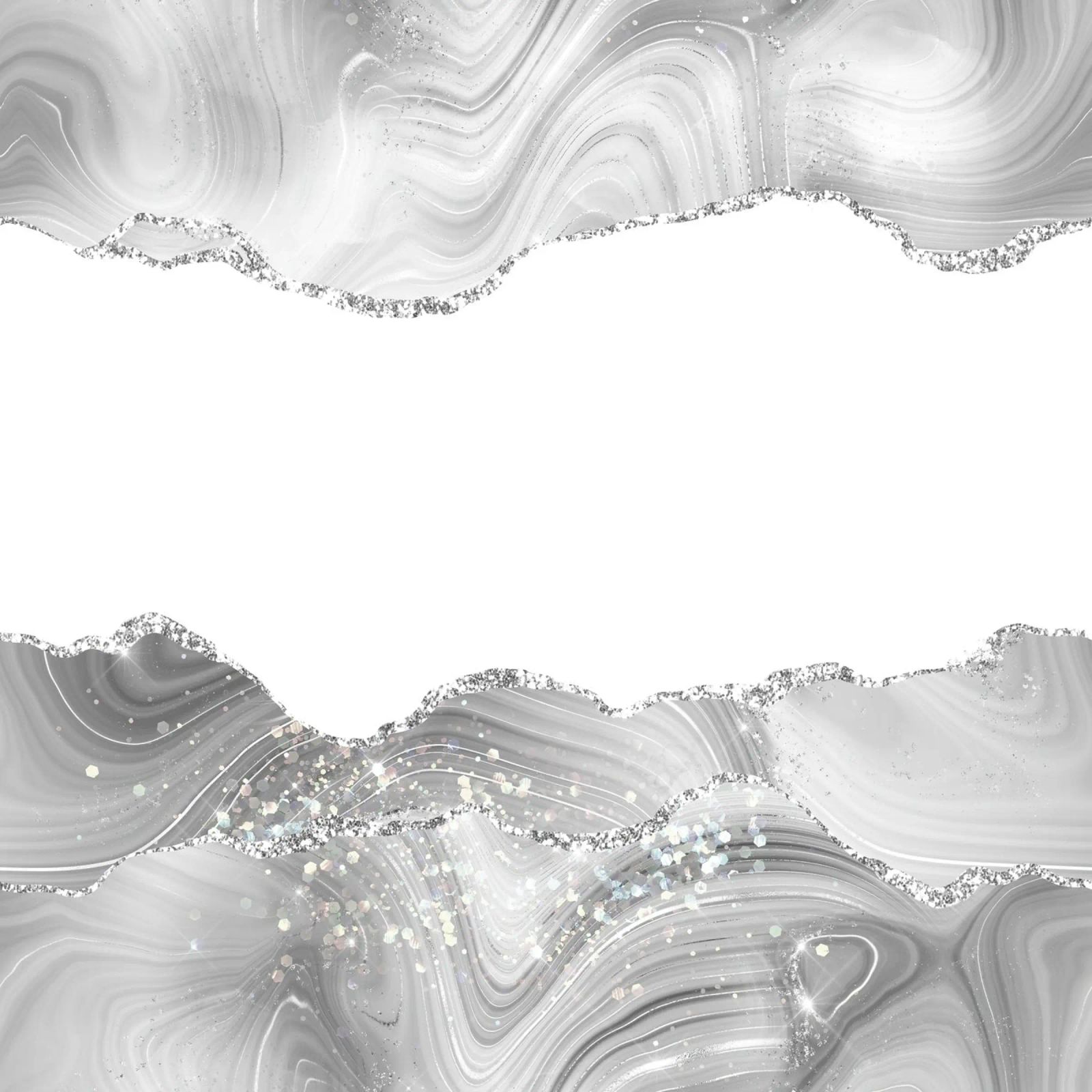 Agata glitterata bianca e argento Texture 05 plexiglass da Gemstone Textures