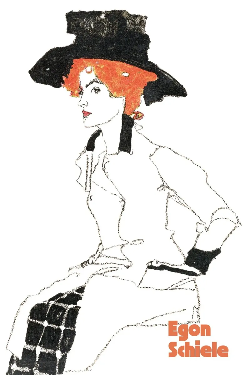 Egon Schiele - Portrait of a Woman poster con telaio in alluminio da Second Canvas