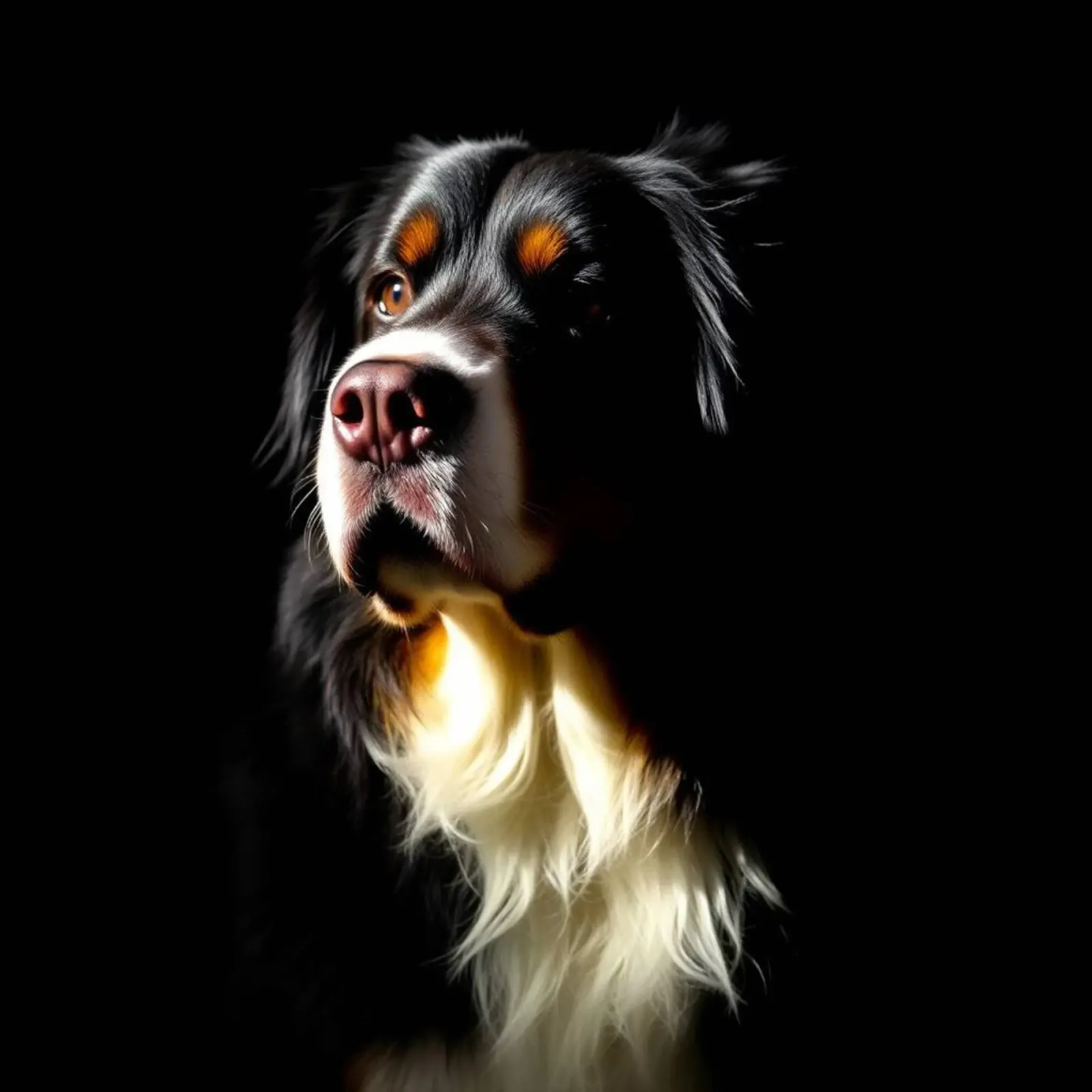 Beautiful Bernese Mountain Dog #178 canvas with Floater frame by Yumis.Beargang.and.Me