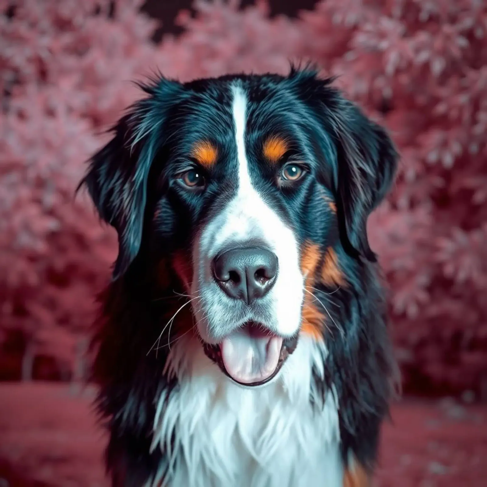 Beautiful Bernese Mountain Dog #179 canvas with Floater frame by Yumis.Beargang.and.Me