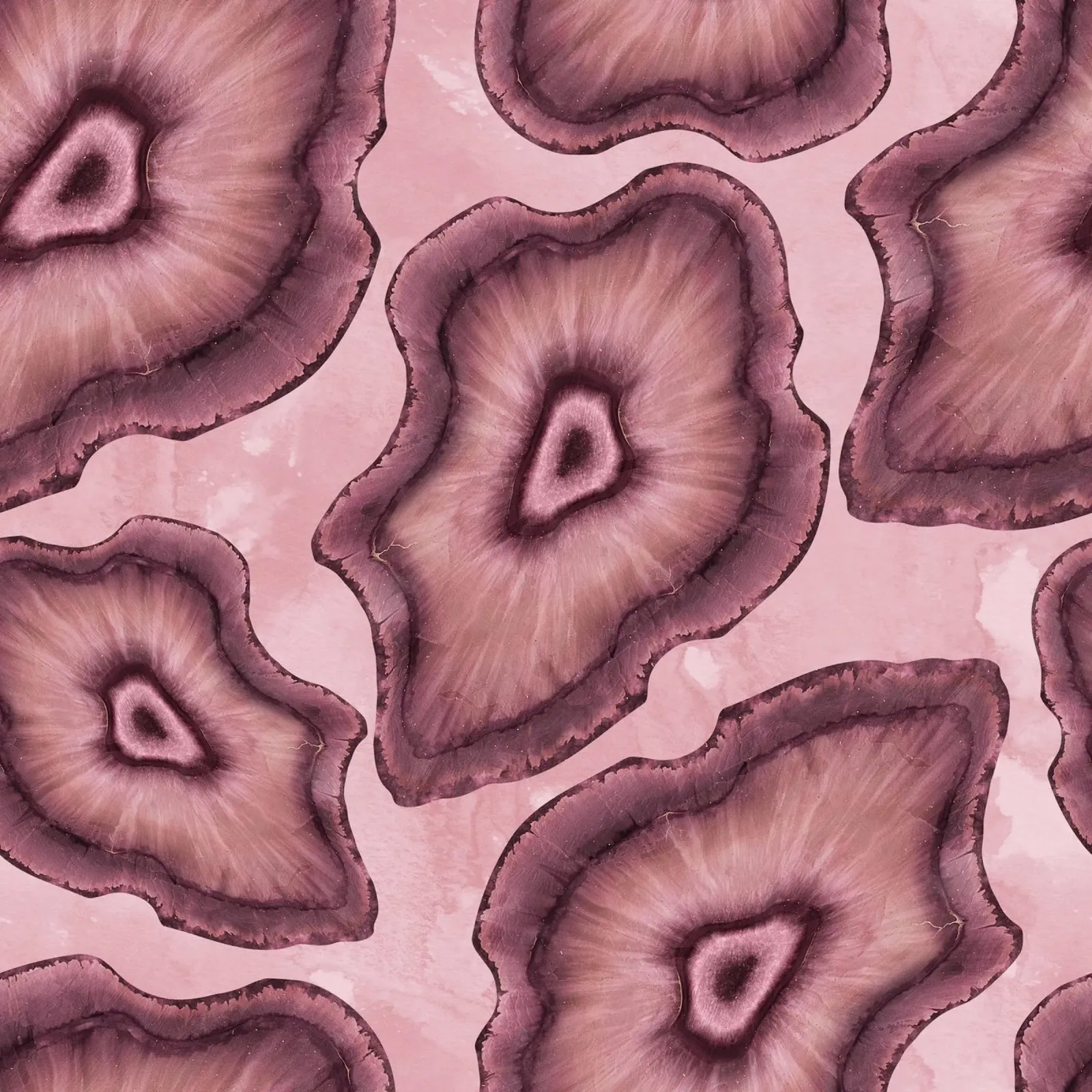 Pink Agate Pattern Tile 03 canvas by Gemstone Textures