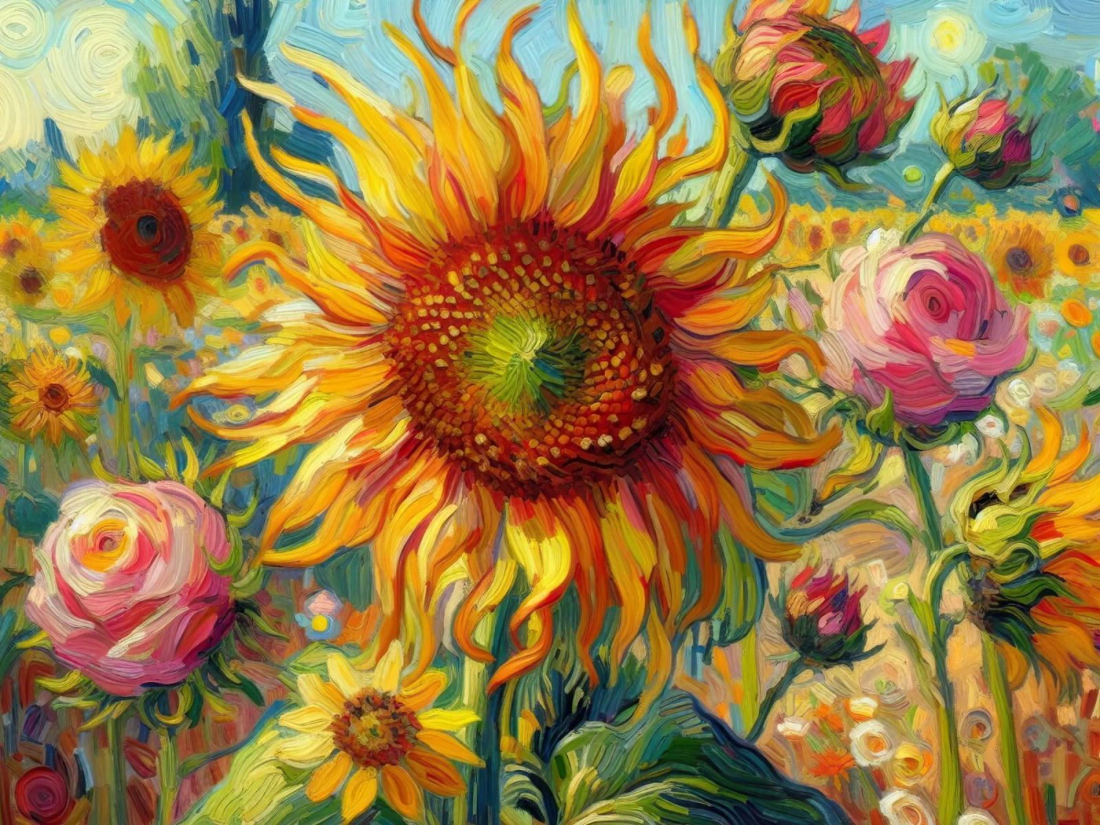Vincent's Sunflower poster by Point and Art