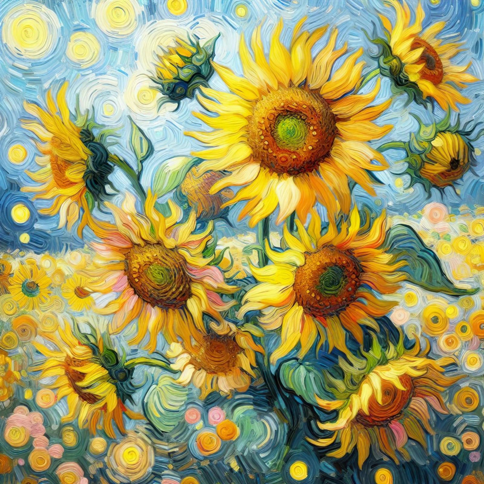 sunflowers poster by Point and Art