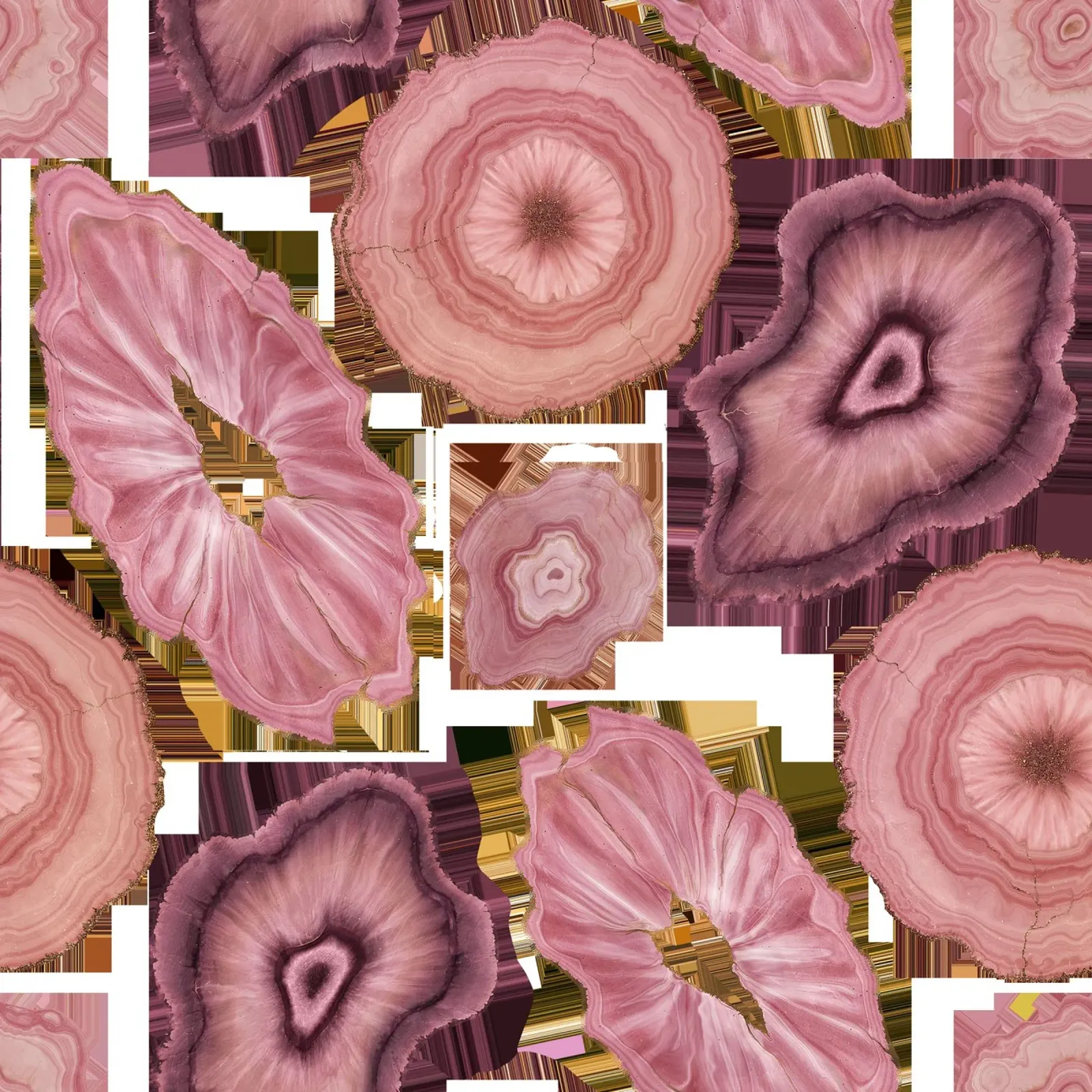 Pink Agate Pattern Tile 01 canvas by Gemstone Textures