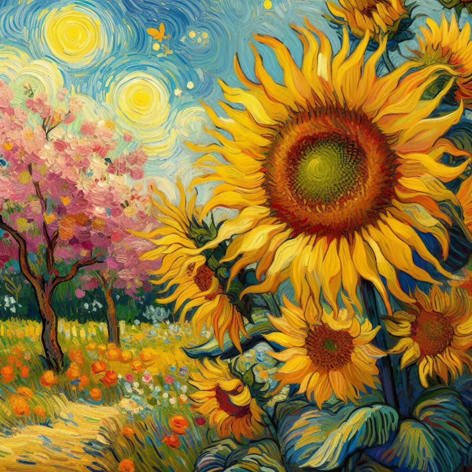Sunflowers III poster by Point and Art