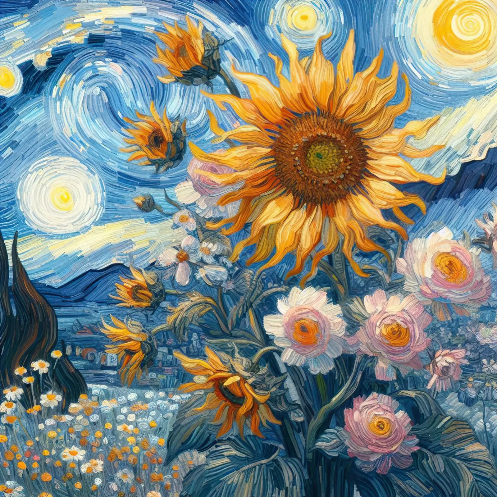 Girasoli IV pellicola backlit da 🎨 Point and Art