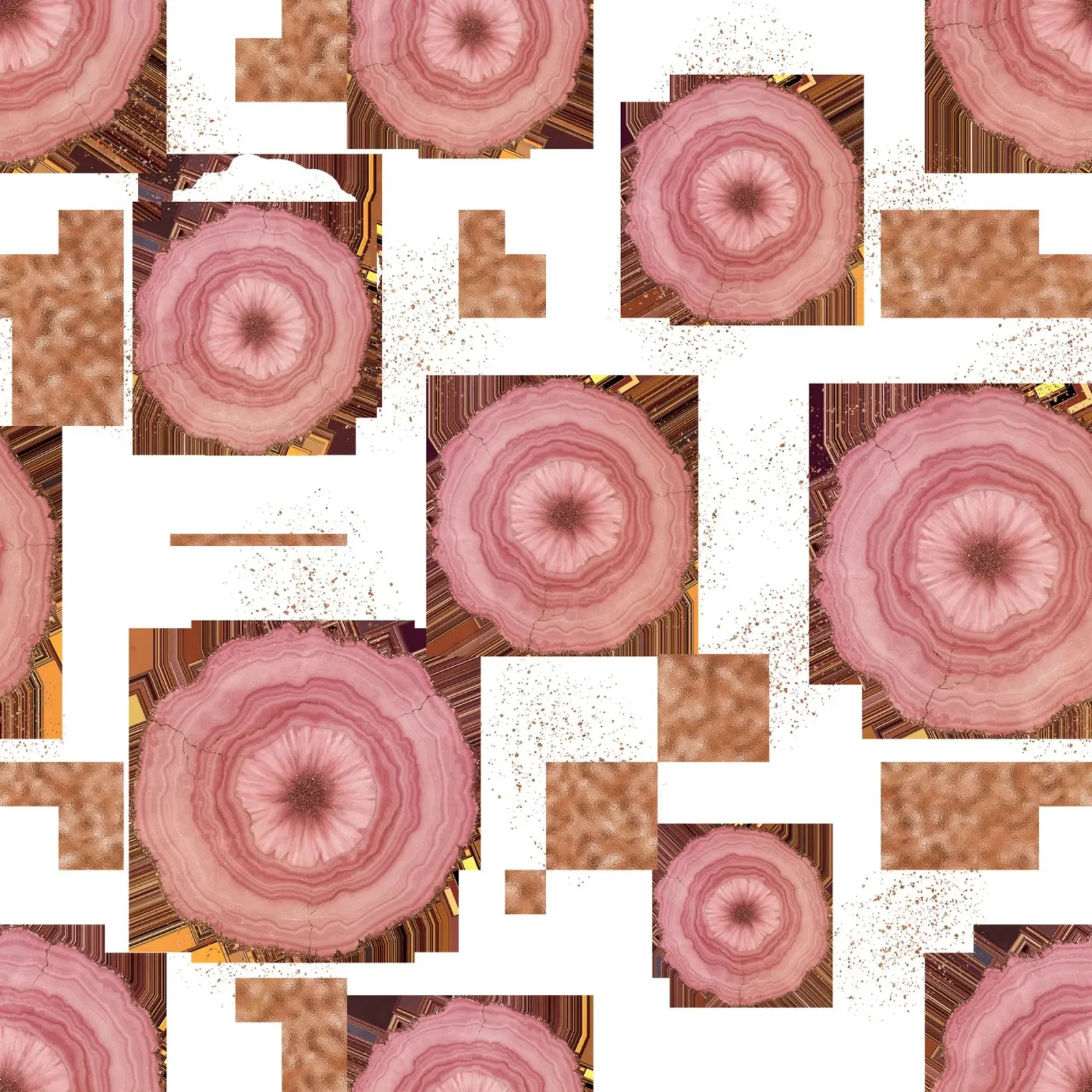 Pink Agate Pattern Tile 07 canvas by Gemstone Textures