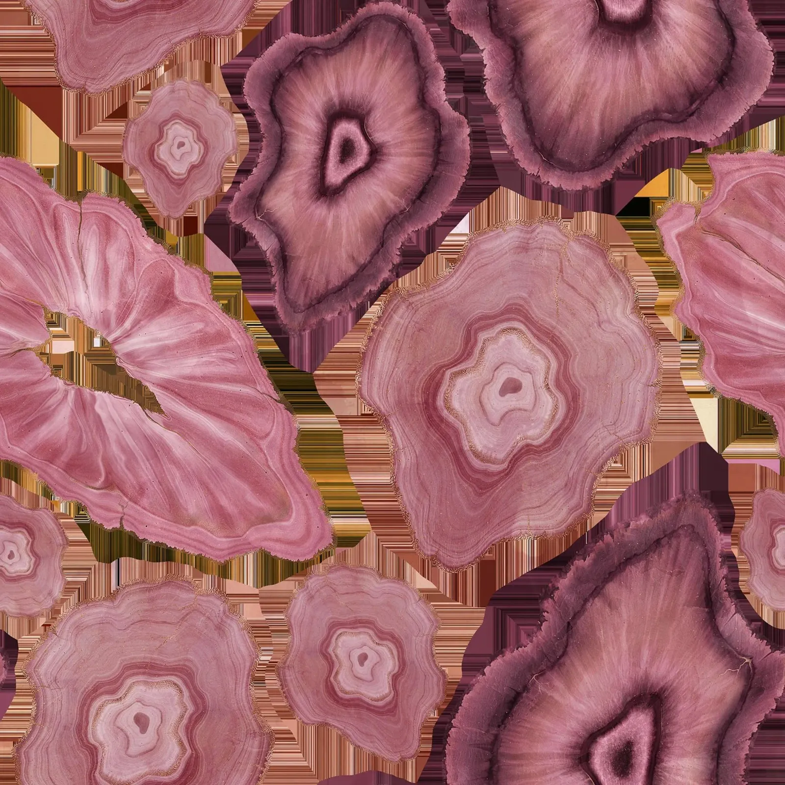 Pink Agate Pattern Tile 08 canvas by Gemstone Textures
