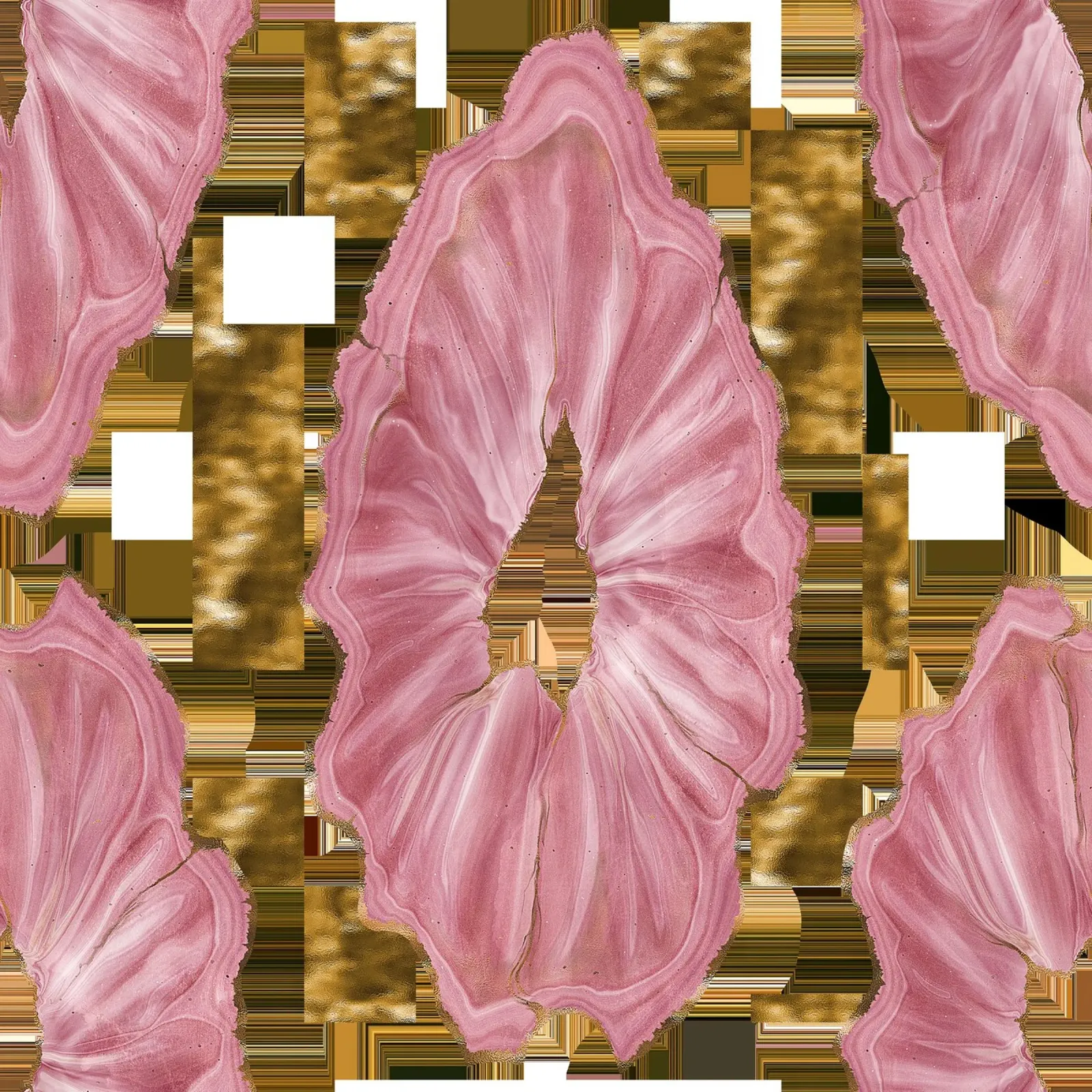 Pink Agate Pattern Tile 09 poster with aluminum frame by Gemstone Textures